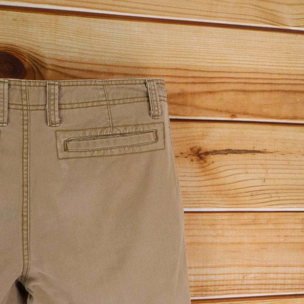 No Boundaries Shorts Mens Size 32‎ Brown 100% Cotton Chinos Pockets Flat Front